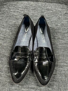 Dr. Scholl's Black Patent Pointed Toe Loafers